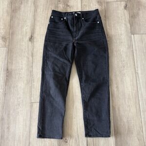 Madewell Classic Straight Jean Womens Size 26 Black Denim